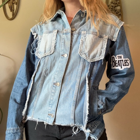 Topshop MOTO Distressed Denim Jacket - Picture 10 of 11